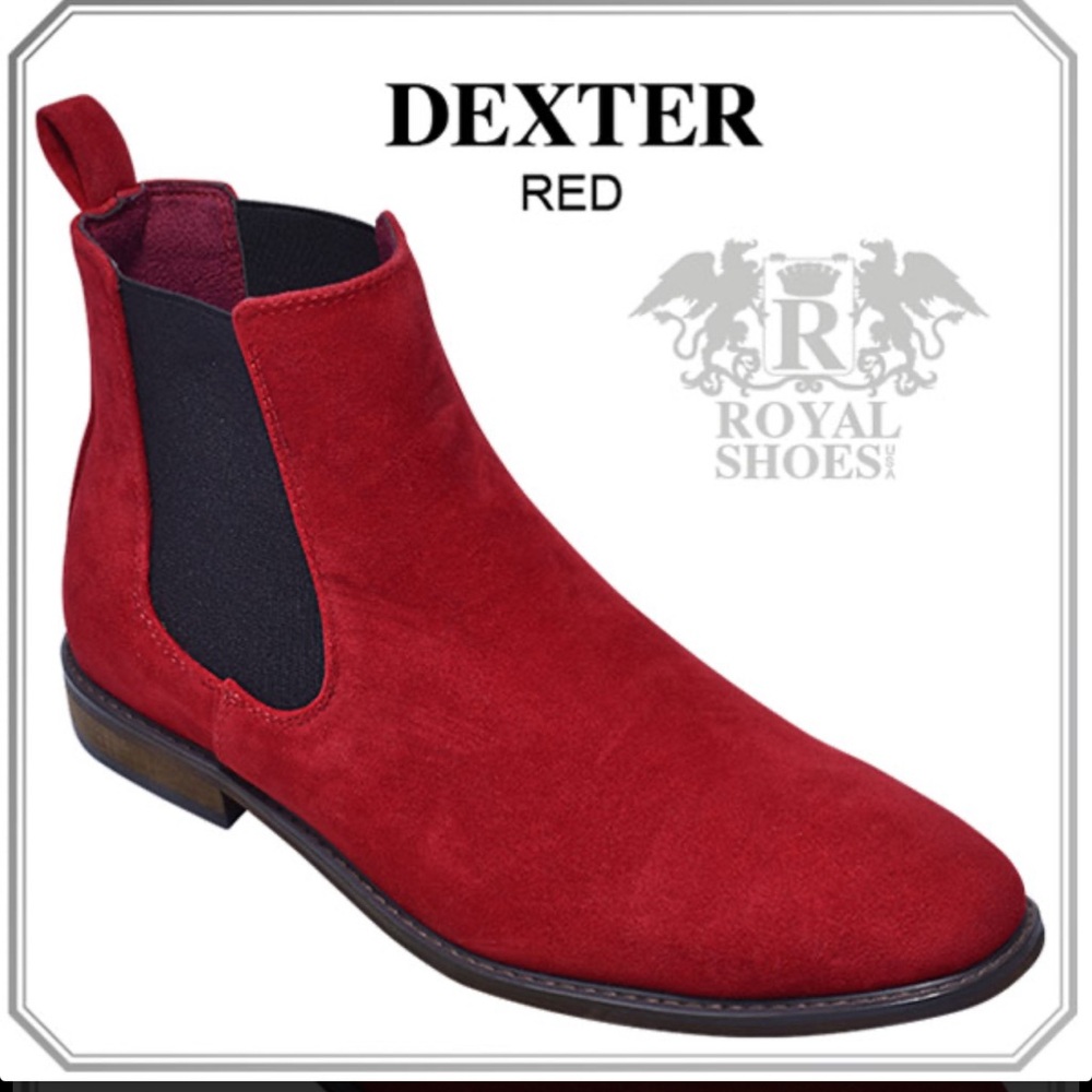ROYAL SHOES Men's Casual Suede Dress Chelsea Ankle Boots